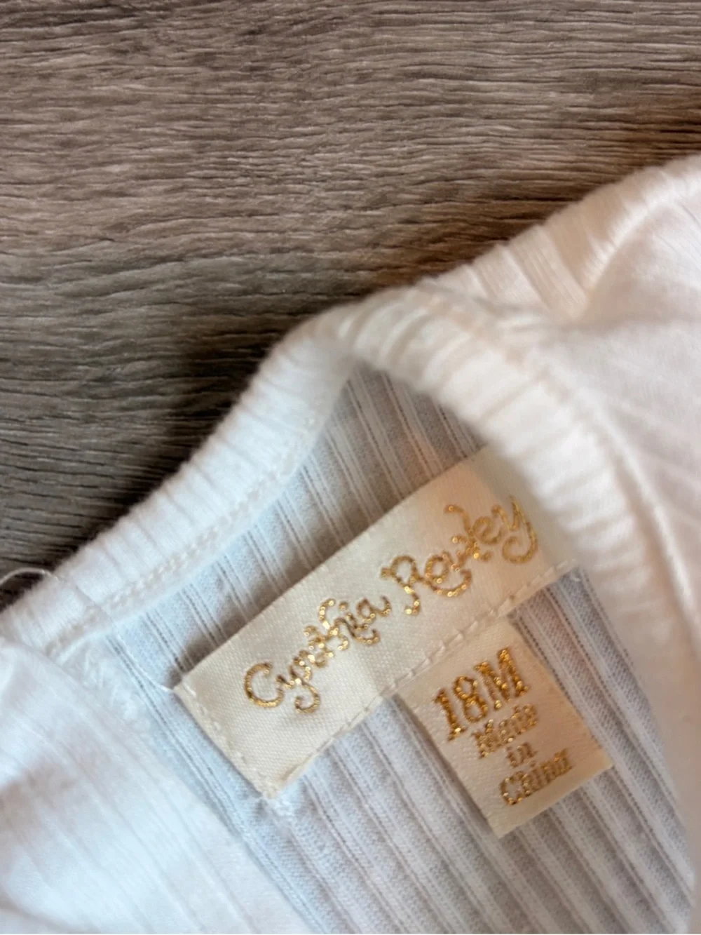 Cynthia Rowley baby girls white ribbed bodysuit